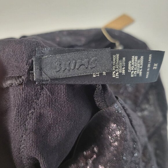 SKIMS Metallic Black Sheer Cheeky Panties Womens Sz 3x Logo Stretch Curvy Sexy - Picture 7 of 8